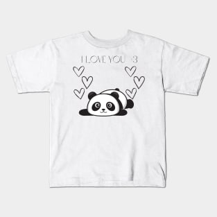 Panda I Love You Kids T-Shirt